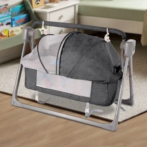 5-Speed Foldable Baby Cradle Swing with Bluetooth